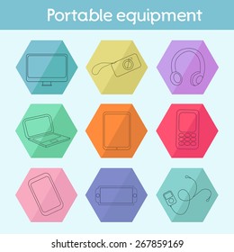 Gadget modern flat icon vector illustration