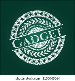 Gadget on chalkboard