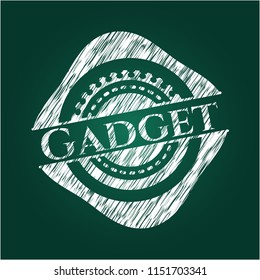Gadget on chalkboard