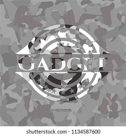 Gadget on grey camouflage pattern