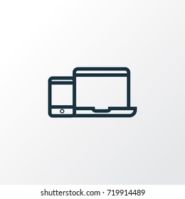 Gadget Outline Symbol. Premium Quality Isolated Devices Element In Trendy Style.