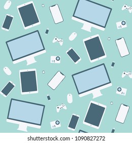 Gadget pattern - seamless electronic devices pattern