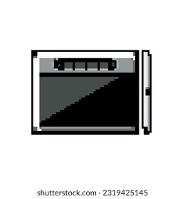 gadget pen display game pixel art retro vector. bit digital tablet, technology computer gadget pen display. old vintage illustration