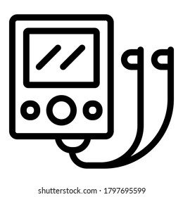 Gadget player icon. Outline gadget player vector icon for web design isolated on white background
