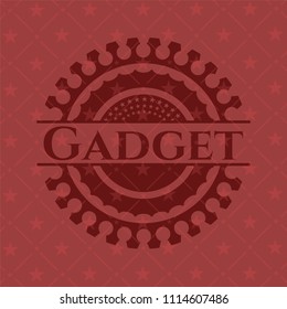 Gadget red emblem. Retro