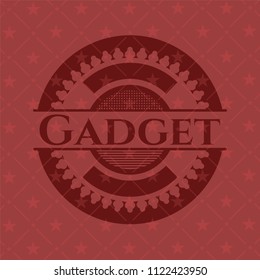 Gadget retro style red emblem