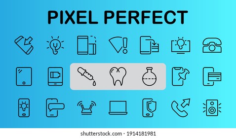 GADGET Set of vector icons of smart devices such as laptop, tablet, protection program, phone, digital network, thin line vector gadget icons, editable stroke.