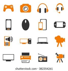 Gadget simply icons for web and user interfaces