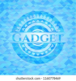 Gadget sky blue mosaic emblem