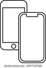 Icono de gadget e ilustración de teléfono inteligente