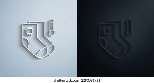 Gadget, socks paper icon with shadow effect vector illuistration design