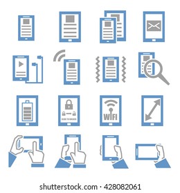 gadget, tablet, phone icon set