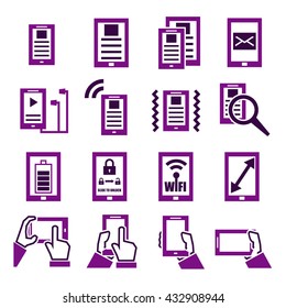 gadget, tablet, phone icon set