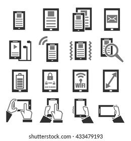 gadget, tablet, phone icon set