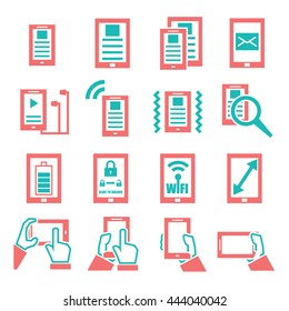 gadget, tablet, phone icon set