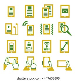 gadget, tablet, phone icon set