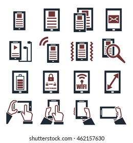 gadget, tablet, phone icon set