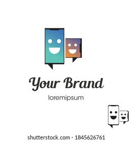 Logo de la charla de gadget o diseño de la plantilla de símbolos
