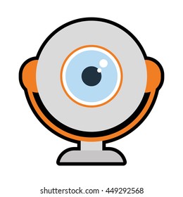 Gadget and technology concept represented by webcam icon. isolated and flat illustration 