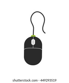 Gadget and technology concept represented by mouse icon. isolated and flat illustration 