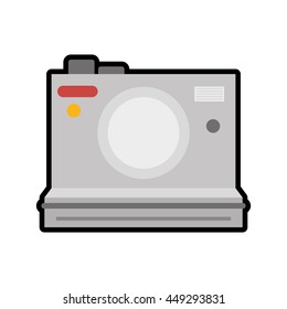 Gadget and technology concept represented by camera icon. isolated and flat illustration 