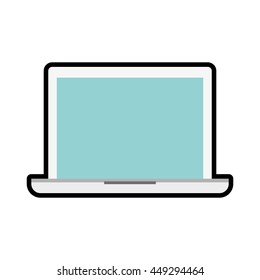 Gadget and technology concept represented by laptop icon. isolated and flat illustration 