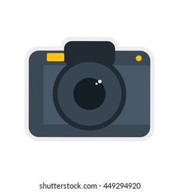 Gadget and technology concept represented by camera icon. isolated and flat illustration 