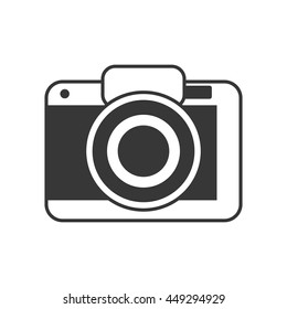 Gadget and technology concept represented by camera icon. isolated and flat illustration 