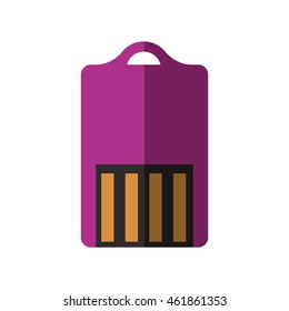 Gadget and technology concept represented by usb icon. Isolated and flat illustration