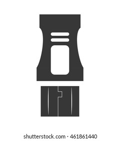 Gadget and technology concept represented by usb icon. Isolated and flat illustration