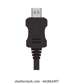 Gadget and technology concept represented by usb icon. Isolated and flat illustration