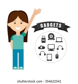 gadget technology design, vector illustration eps10 graphic 