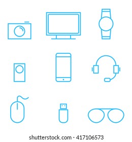 gadget and technology vector icons set illustration eps 10