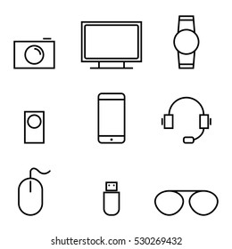 gadget and technology vector icons set illustration eps 10