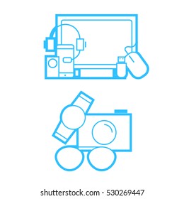 gadget and technology vector icons set illustration eps 10