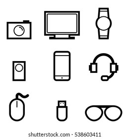 gadget and technology vector icons set illustration eps 10