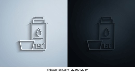 Gadget, thermos paper icon with shadow effect vector illuistration design