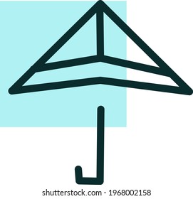 Paraguas de gadget, ilustración de icono, vector sobre fondo blanco