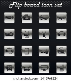 gadget vector flip mechanical icons for user interface design