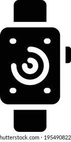 icono plano de glifo vectorial de gadget
