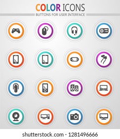Gadget vector icons for user interface design