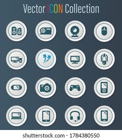 Gadget vector icons for user interface design