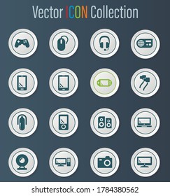 Gadget vector icons for user interface design