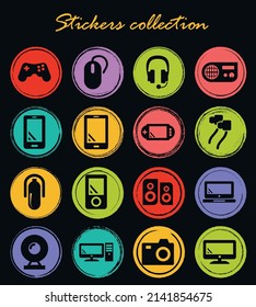 Gadget vector icons for user interface design