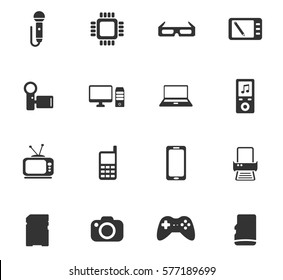 gadget vector icons for user interface design