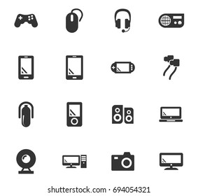 Gadget vector icons for user interface design
