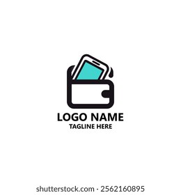 gadget wallet logo design vector