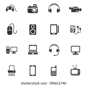 gadget web icons for user interface design
