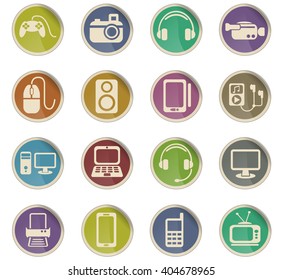 gadget web icons for user interface design