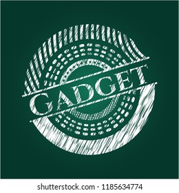 Gadget written with chalkboard texture